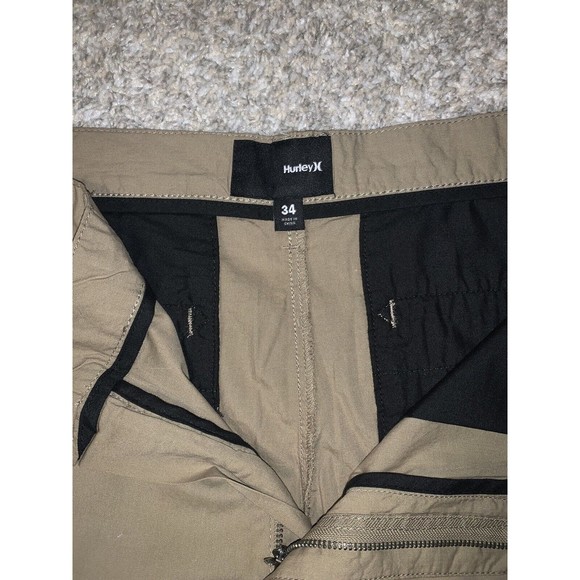 Men's Hurley OAO Southside Cotton 20" Length Shorts - Tan - Size 34 - NWT - Picture 6 of 6